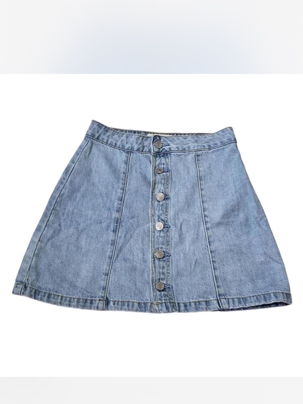 Pacsun Los Angeles Light Blue Button-Up Denim Skirt